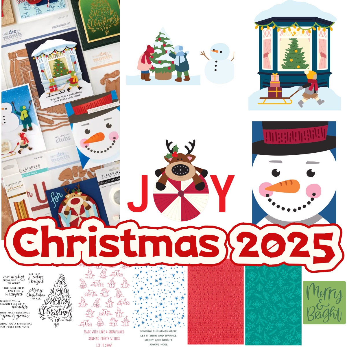 Wax Seal Stamp Kit - Christmas Snow Day Friend Collectuon Metal