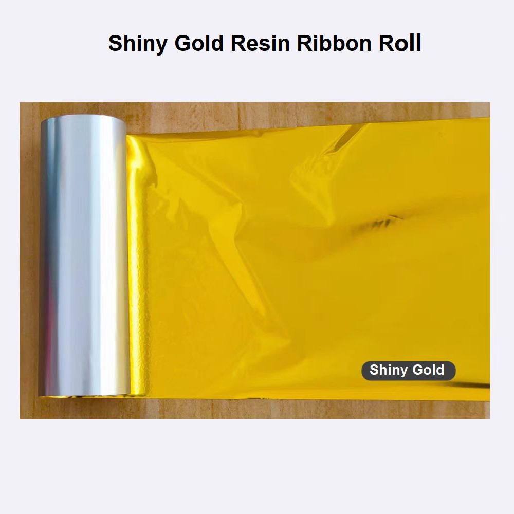 Self Inking Stamp - Shiny Gold Foil Resin Ribbon 110mmX300M