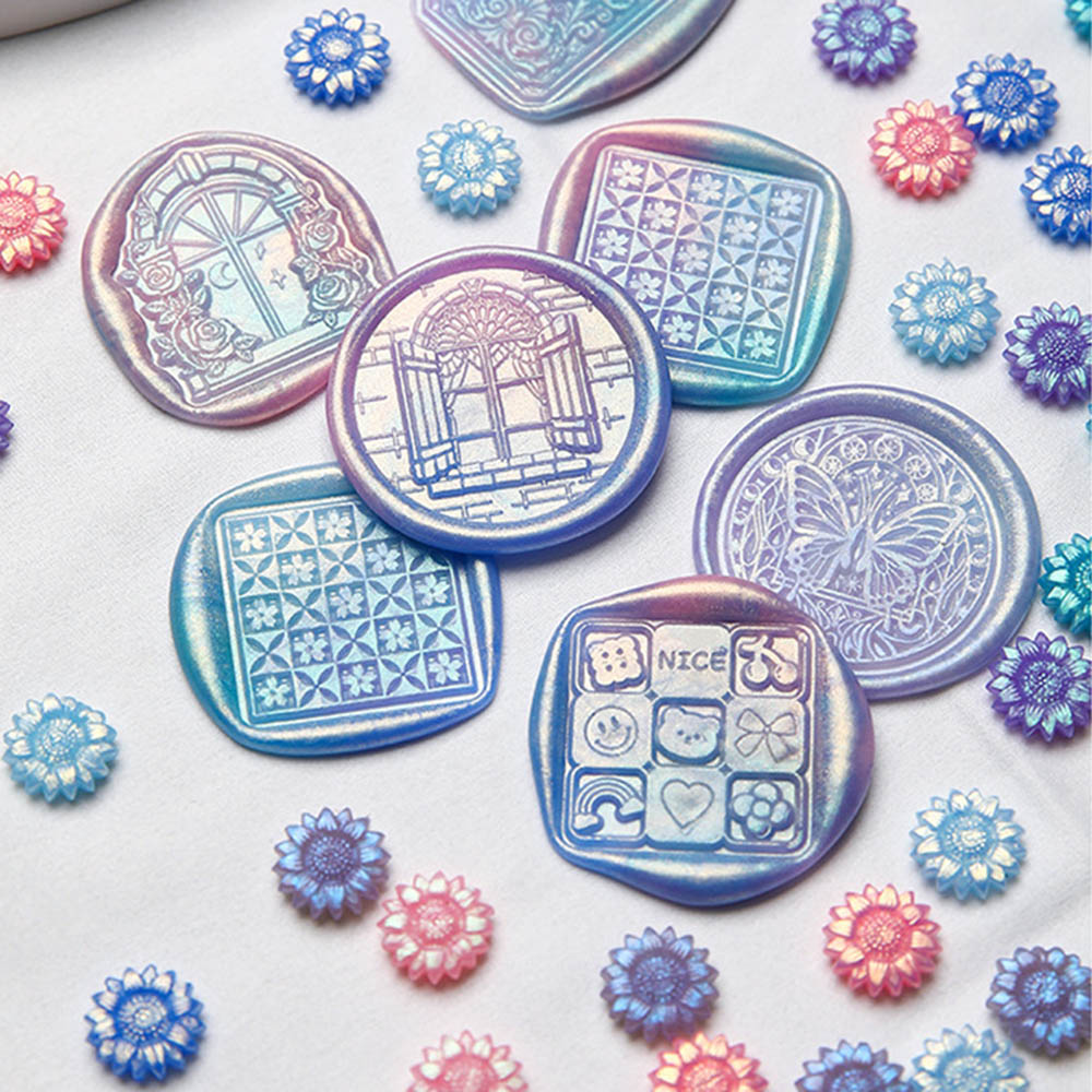 100pcs Mixed Color Glitter Dre - đánh giá và giá Wax Seal Stamp Kit