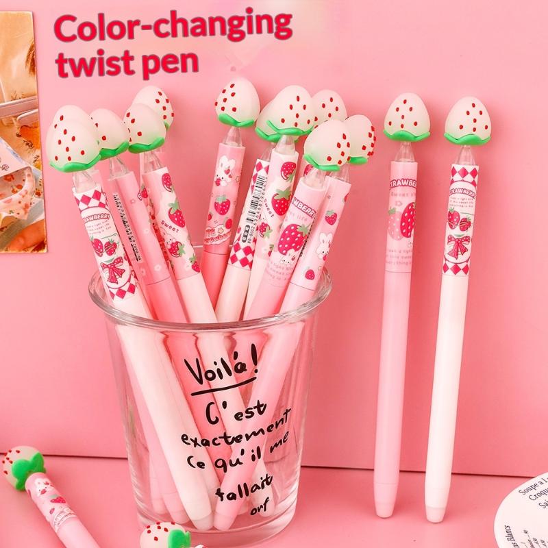 Strawberry Design Erasable Gel - đánh giá và giá Gel Ink Pen Set