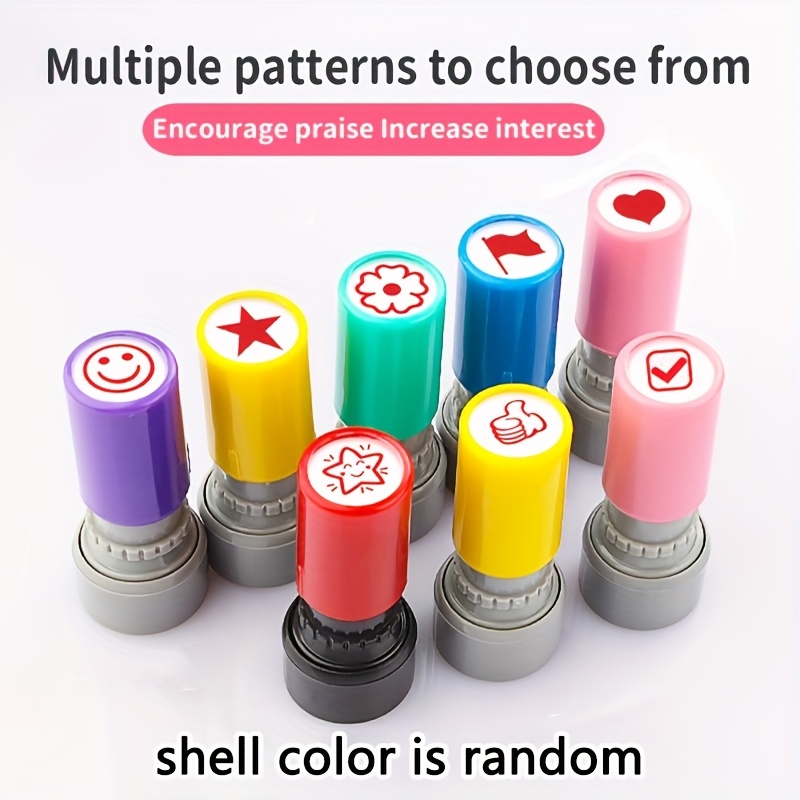 Colorful Teacher Stamps 5pcs S - đánh giá và giá Self Inking Stamp